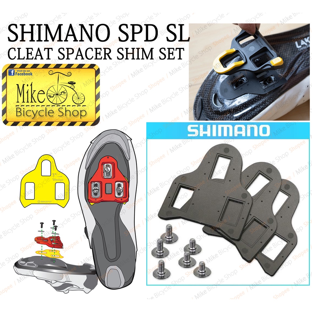 Shimano SPD SL Road Cleat Leg Length Spacer Height Shim Adjust Plate