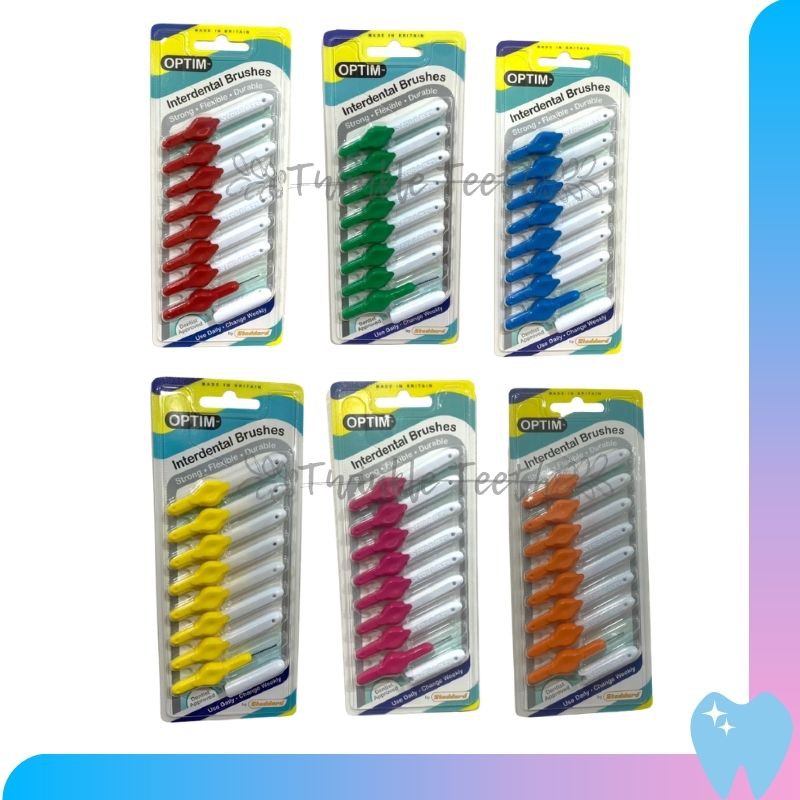 Stoddard Interdental Brush Pack of 8 ICON OPTIM Made In Britain Ortho