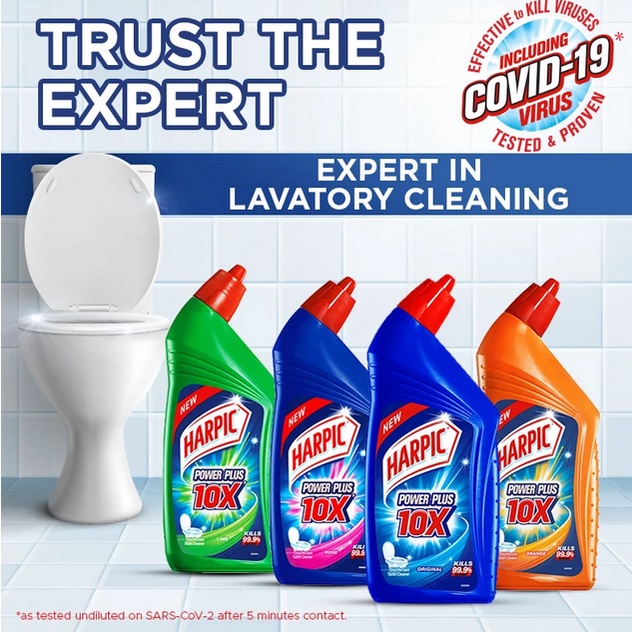 Harpic Active Toilet Cleaner Cleaning Gel (Twin Pack) 500ml x 2