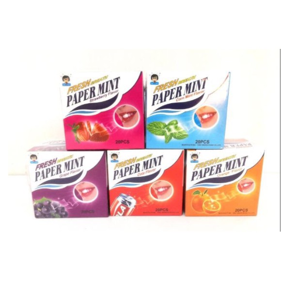 Fresh Breath Paper Mint (Strawberry/ Orange/ Grape/ Cola/ Mint Flavor) Shopee Malaysia