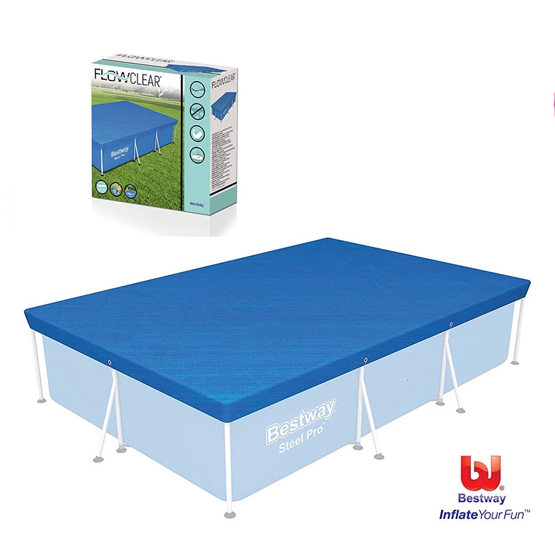 BESTWAY Pool Cover Flowclear Pro Rectangular Above Ground Swimming Pool