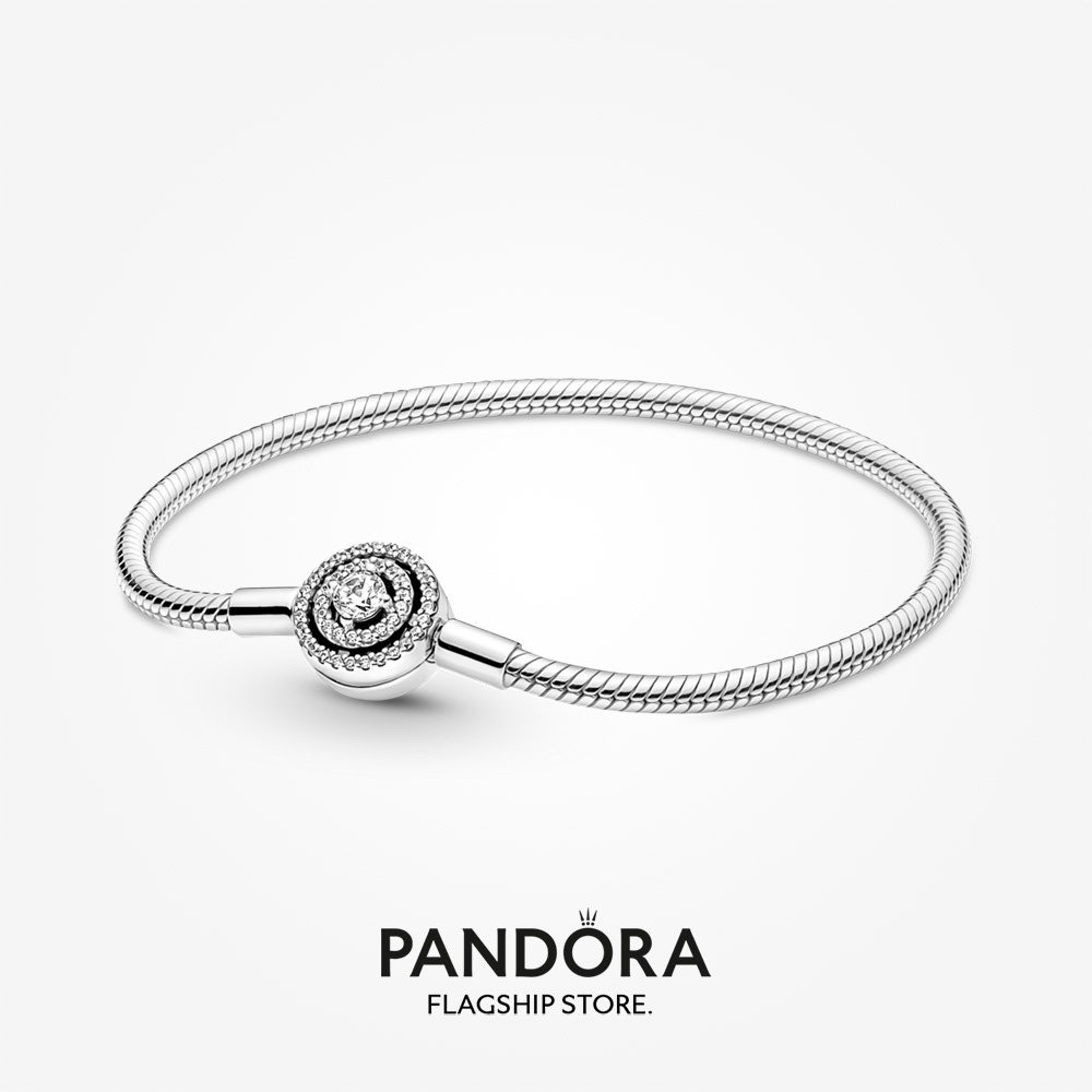 Pandora Moments Halo Snake Chain Bracelet Shopee Malaysia