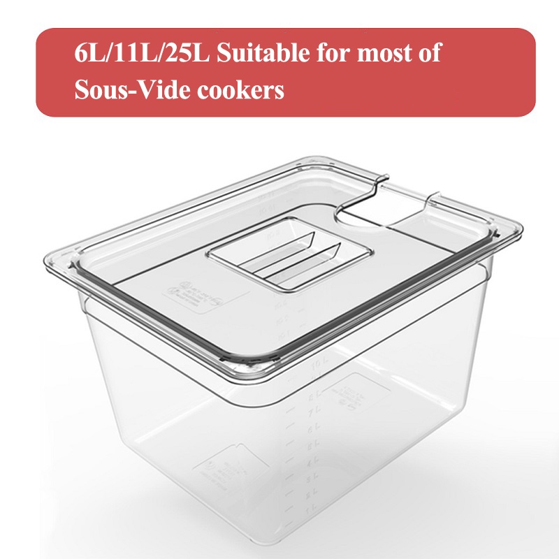 Sous Vide Cooker Container With 3 Sizes 6L 11L 25L For Immersion