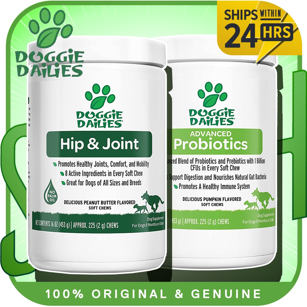 Doggie Dailies Glucosamine Advanced Hip and Joint Supplement Advanced Probiotics for Dogs
