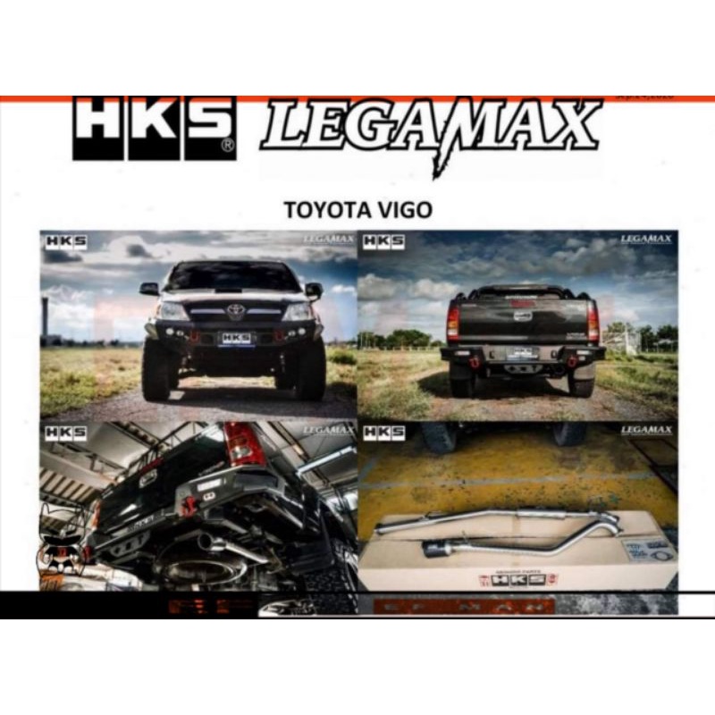 4X4 HKS LEGAMAX MUFFLER CARBON HILUX RANGER NAVARA DMAX TRITON RAPTOR