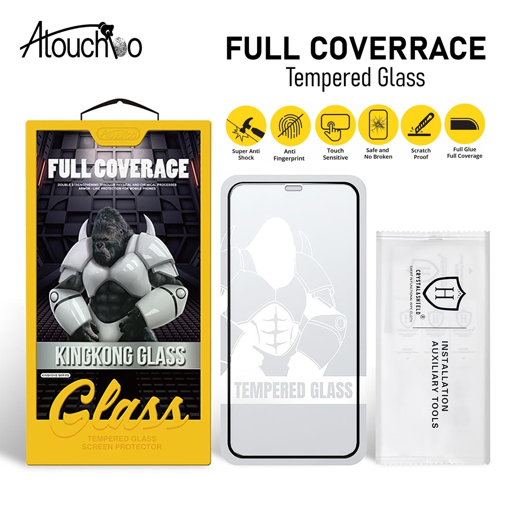 ATOUCHBO Kingkong Full Coverage Tempered Glass iP 14 Pro Max 13 Pro Max