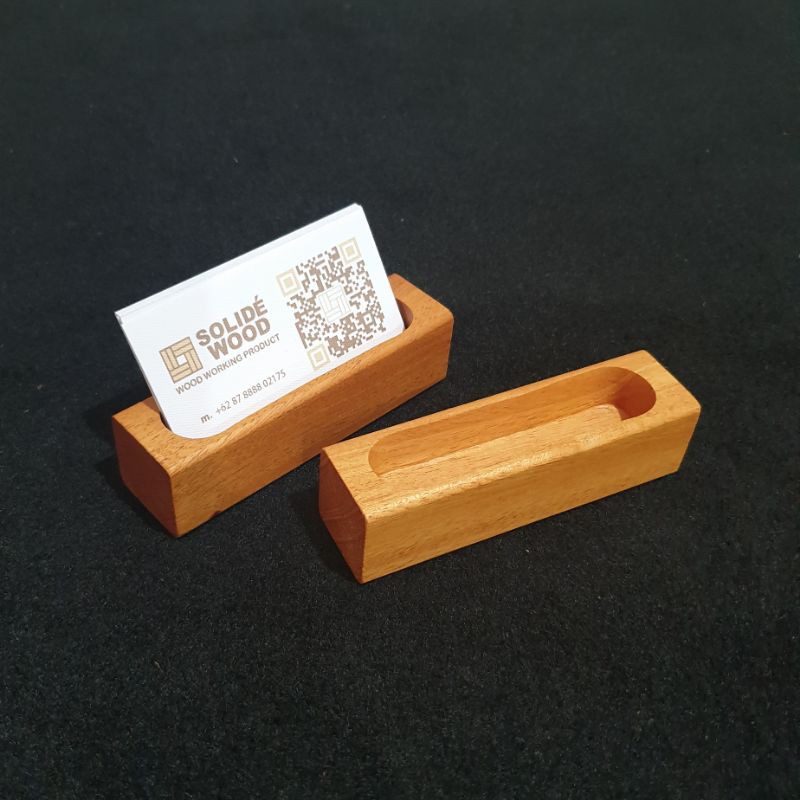 KAYU Wooden Table name card holder stand/horizontal name card holder