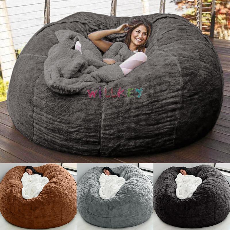 Bean Bag Cover Lazy Sofa Cover Soft Fluffy Bean Bag Cover Bean Bag Cover for Bedroom Bean Bag