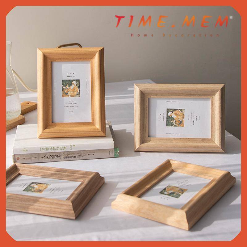 TIME.MEM_Wooden photo frame/simple/modern/creative small photo frame 3R