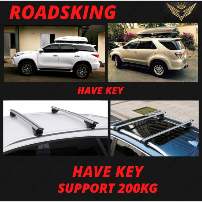 [ SUPPORT 200KG ] TOYOTA FORTUNER ROOF RACK LUGGAGE HIGHT QUALITY 1 SET