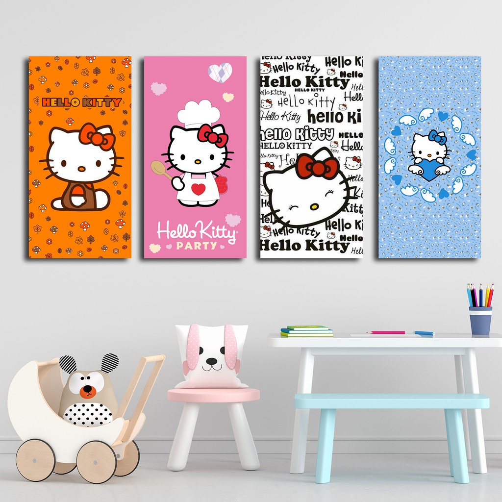 KAYU HIASAN DINDING Wall Hanging HELLO KITTY WALL DECOR HELLO KITTY Wooden Display Home Bedroom