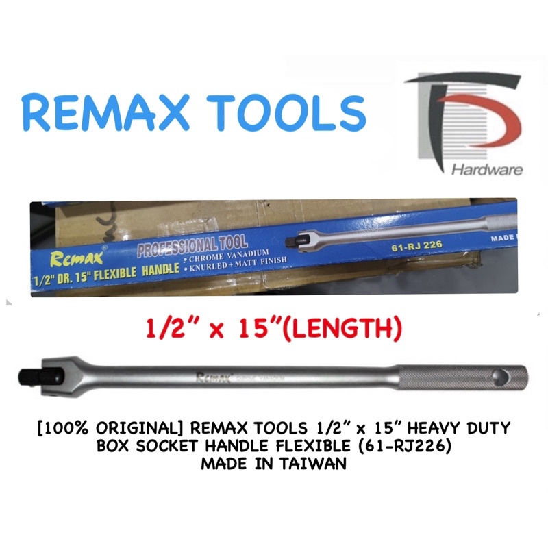 [100 ORIGINAL] REMAX TOOLS 1/2” x 15” HEAVY DUTY BOX SOCKET HANDLE