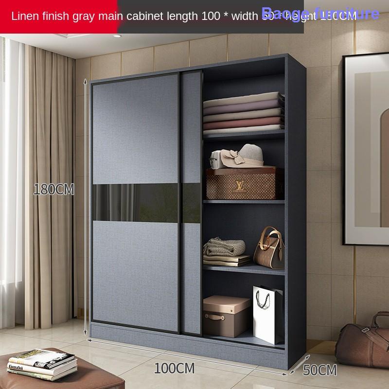 sliding door wardrobe simple modern Large wooden renting a small apartmen wardrobe