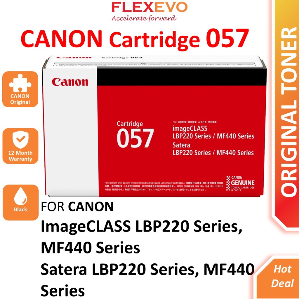 Canon Cartridge 057 057H Original Laser Toner For imageCLASS LBP220