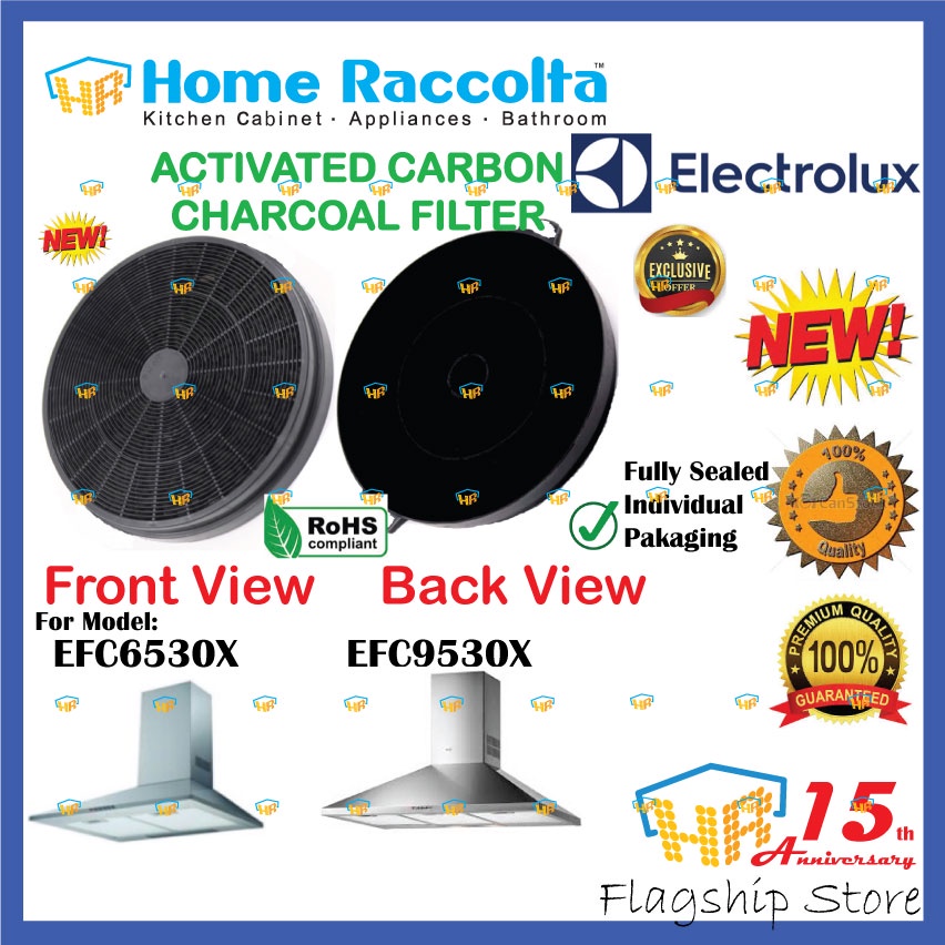 Activated Carbon Filter For Electrolux Cooker Hood ELECTROLUX EFC6530X EFC9530X (Version 1000m3