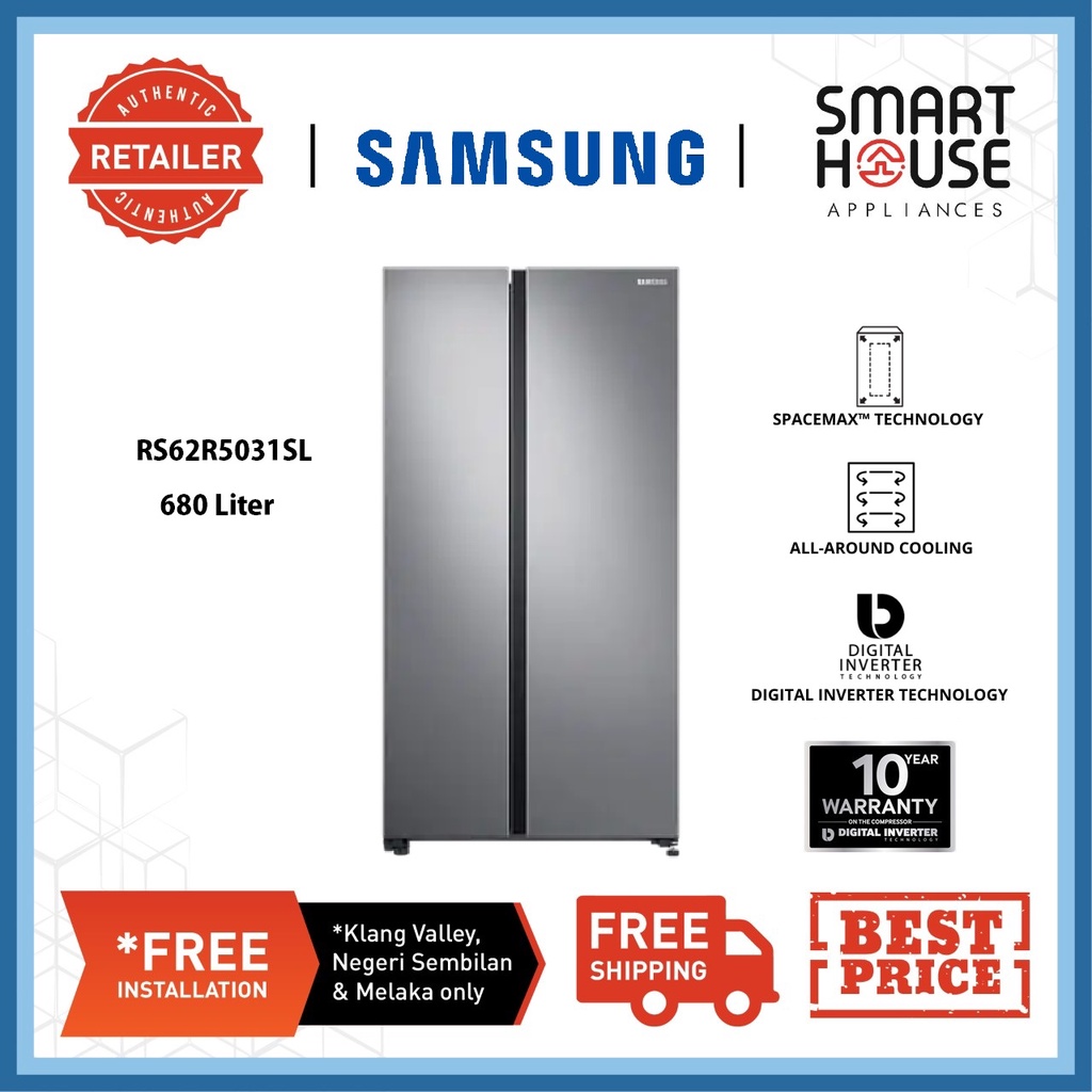 SAMSUNG RS62R5031SL/ME Side by Side with Large Capacity (SpaceMax