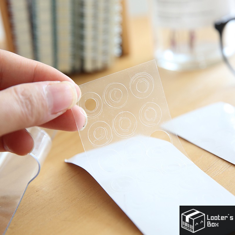 112 Pcs / 4 Sheets Clear Ring Binder Hole Reinforcement Ring PVC