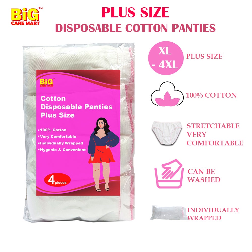 Big Care Mart Plus Size Disposable Panties Cotton Panties Pakai Buang