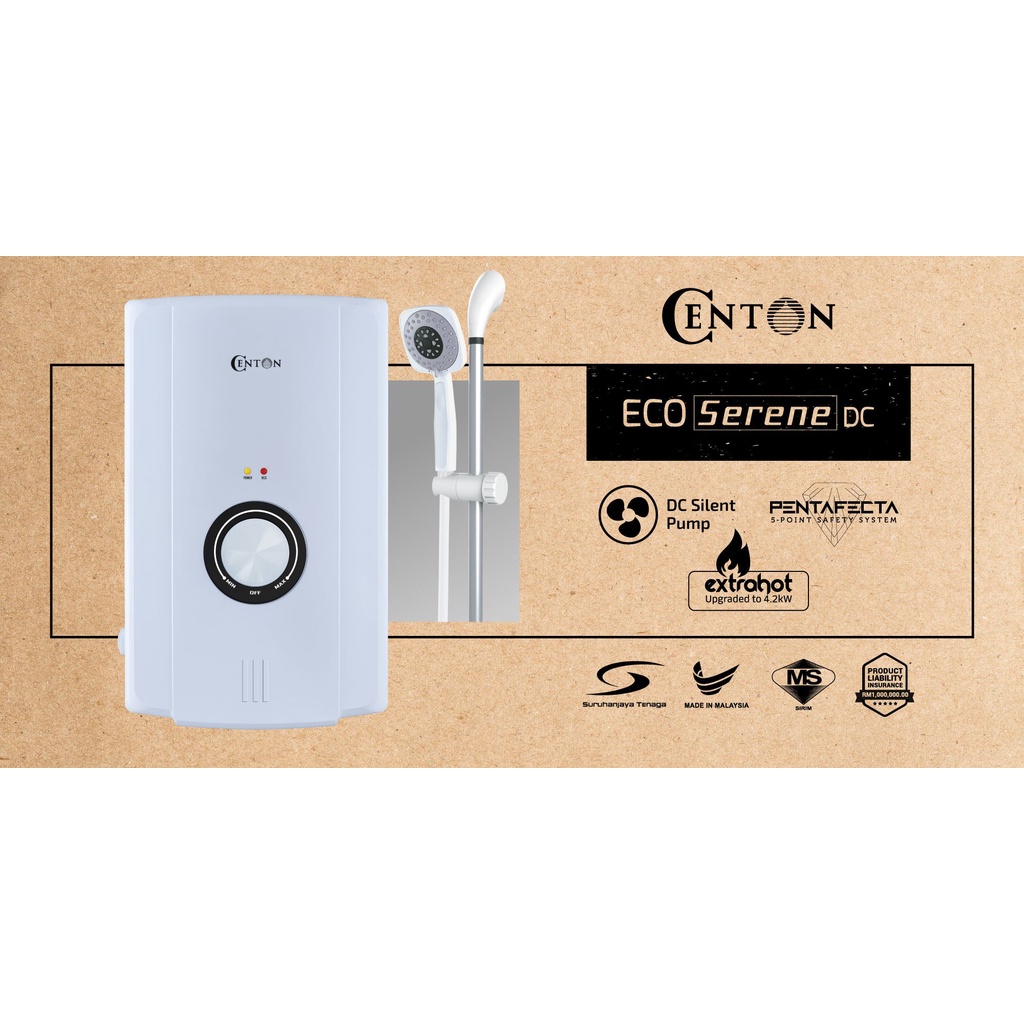 CENTON Instant Shower Water Heater SR711ESP(SR) EcoSerene Series