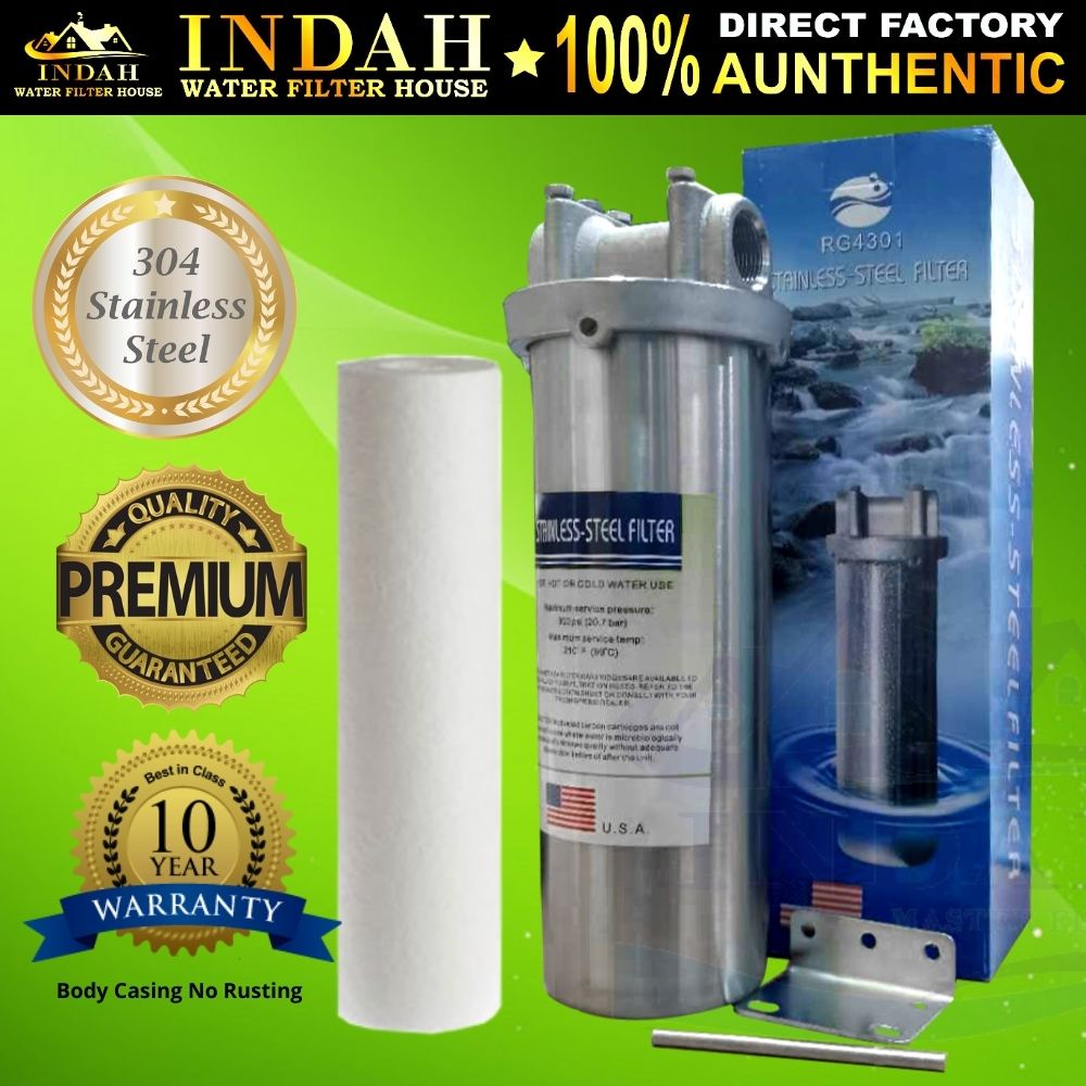 10 inch 304 Stainless Steel Housing Water Filter Water Purifier POE