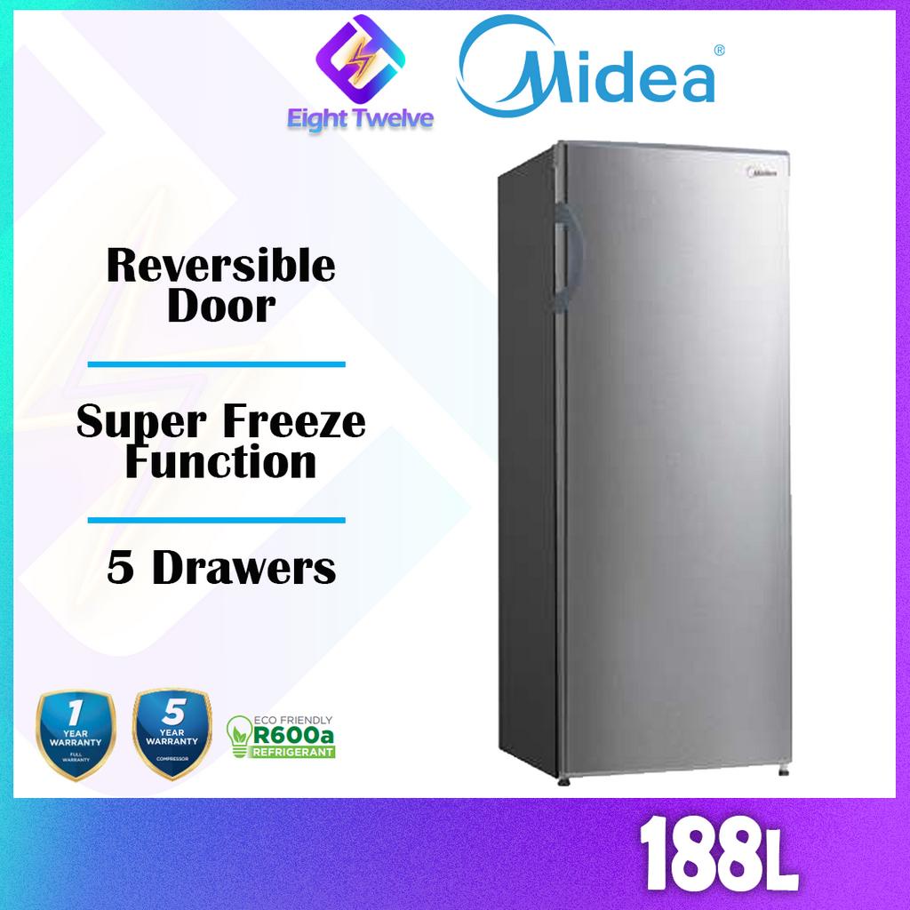 188L/300L MIDEA Upright Freezer Peti Beku Tegak Shopee Malaysia