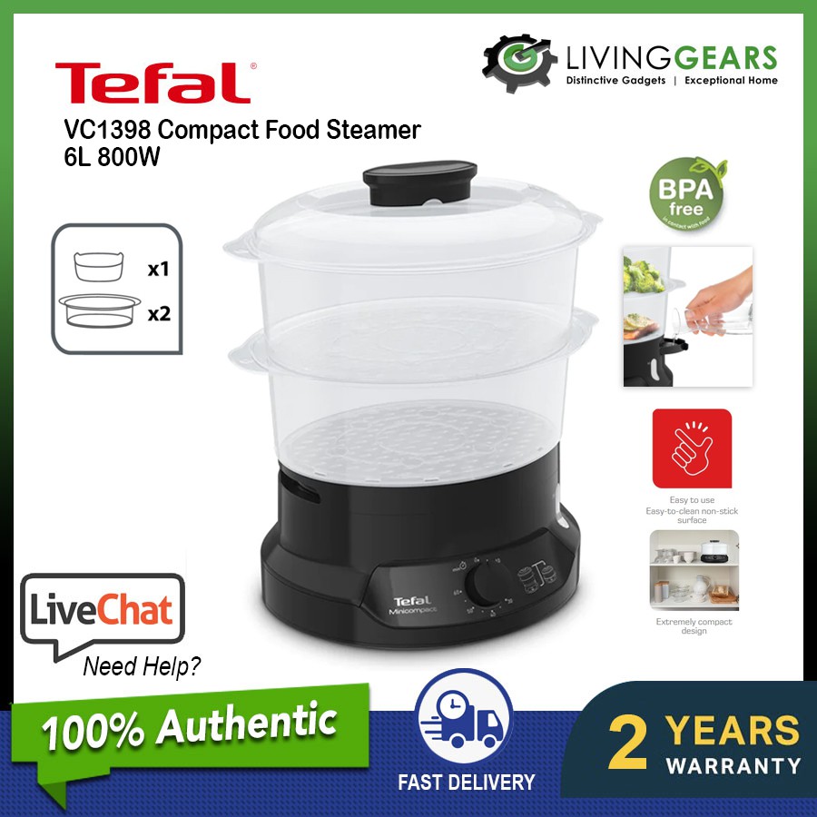Tefal Compact 2Tier VC1398 (6L) VC1401/(9L) VC2048 3Tier Food Steamer