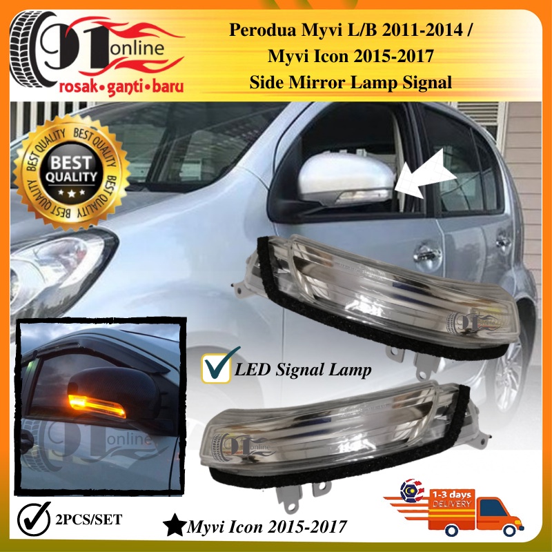 Perodua Myvi Lagi Best 20112014 Myvi Icon 20152017 Side Mirror Lamp Signal Lamp Lampu Signal