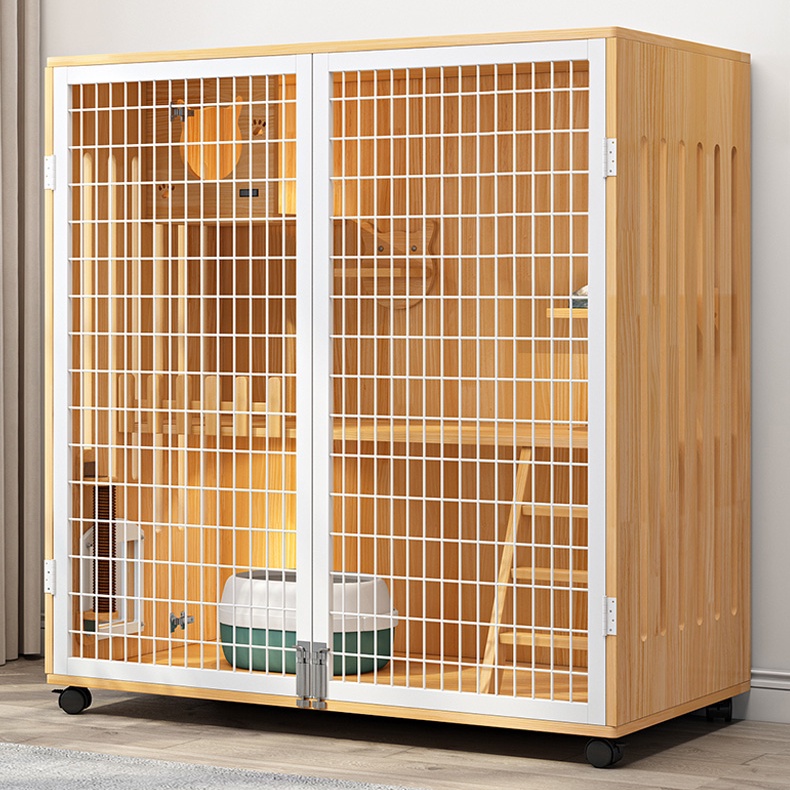 Sangkar kucing Besar 4 Tingkat Rumah Kucing Kayu Cat House Wood 4 Level