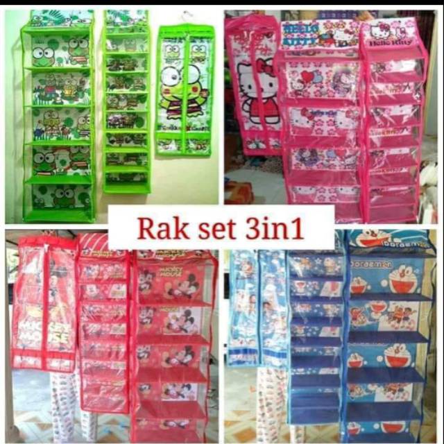 Bag Rack Shoe Rack Hijab Rack Hanging Set Rack 3 in 1 Shopee Malaysia