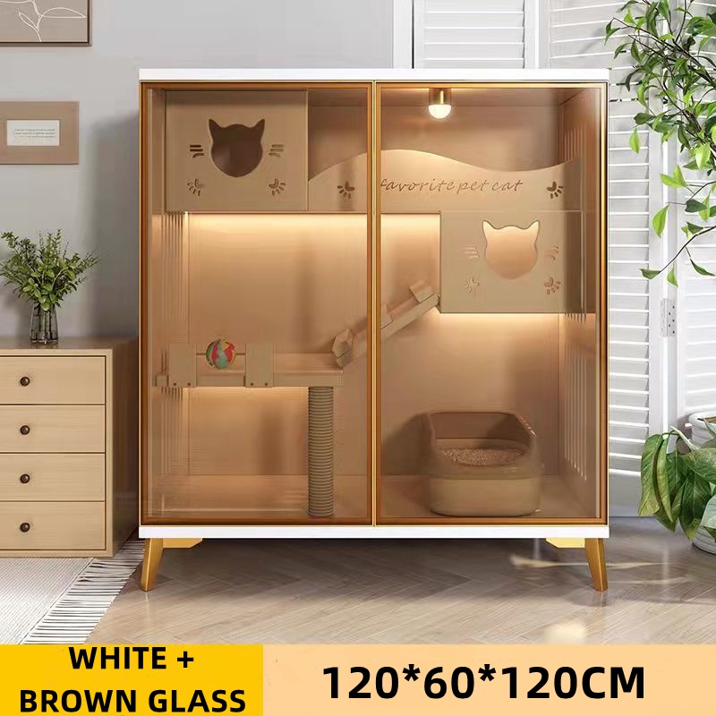 Pettz Sangkar Rumah Kucing Kayu Besar 3 4 Tingkat Cat House Wood Large