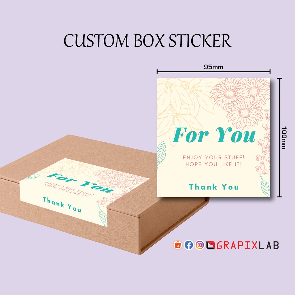 Ready & CUSTOM Box Sticker/ Sticker Kotak/ Labels Packaging/ Sealing Stickers Shopee Malaysia