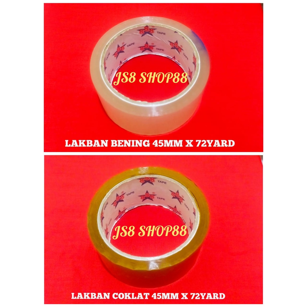 Clear Duct TAPE 45MMX72YARD/brown Duct TAPE 45MM X 72YARD/duct TAPE OPP TAPE 888 HOKI TAPE