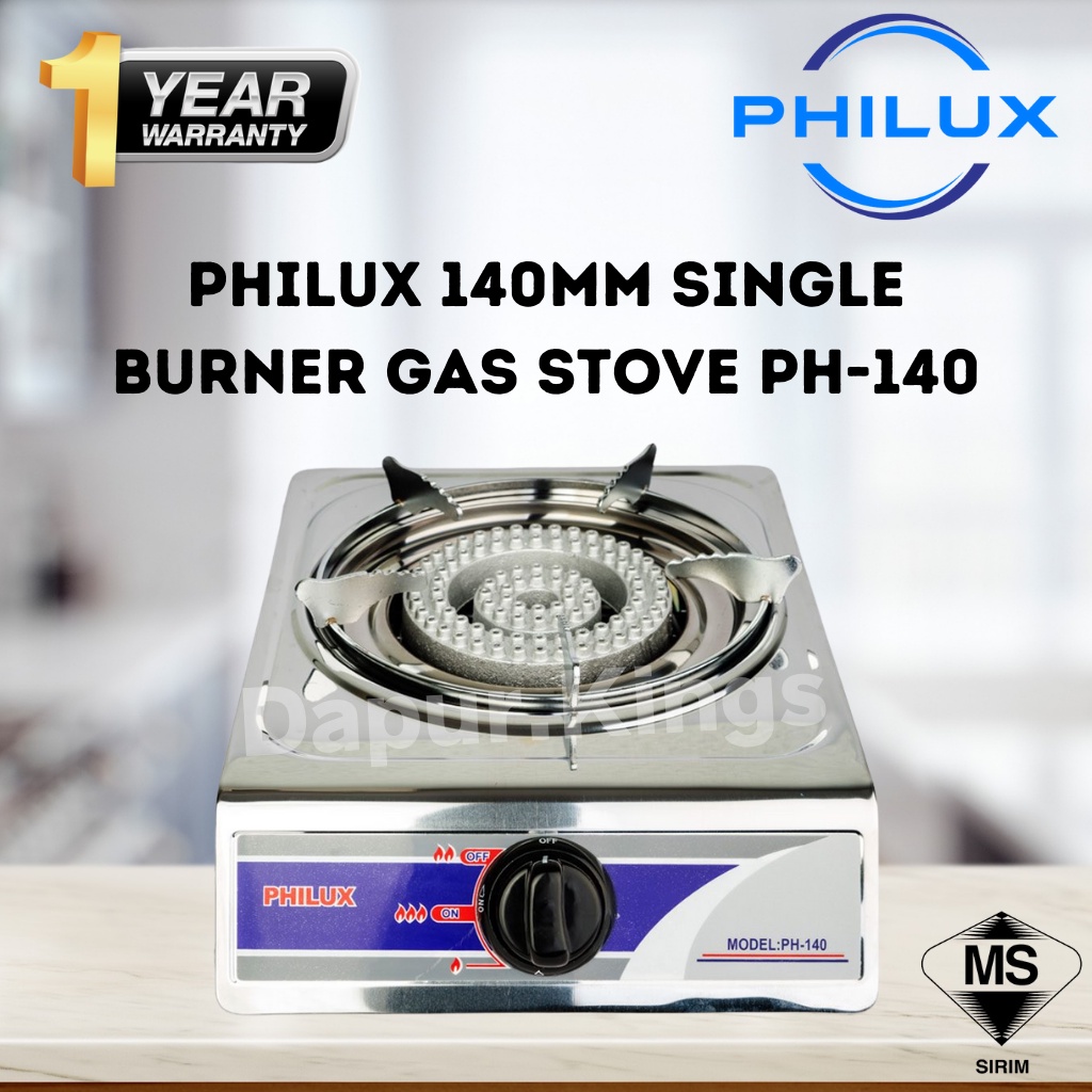 PHILUX 140mm Single Burner Gas Stove PH140 Shopee Malaysia