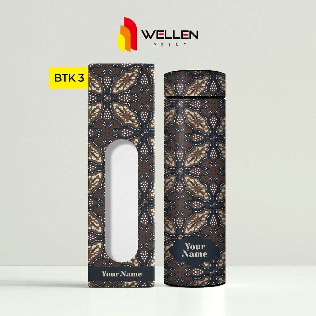TERMOS Wellen Print Tumbler Sakura Print UV Indonesian Batik Motif