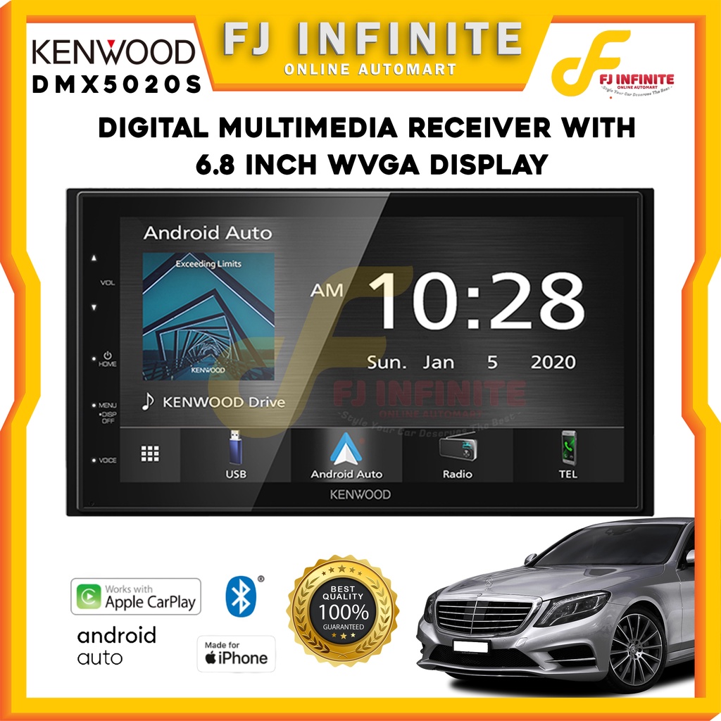 KENWOOD DMX5020S support APPLE CAR PLAY & ANDROID AUTO 6.8inch Full HD