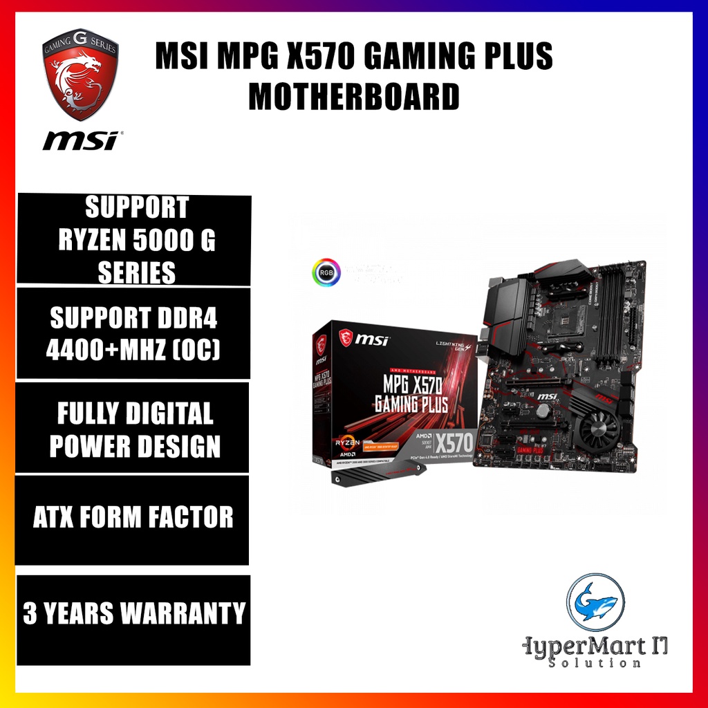 MSI MPG X570 GAMING PLUS MOTHERBOARD Shopee Malaysia