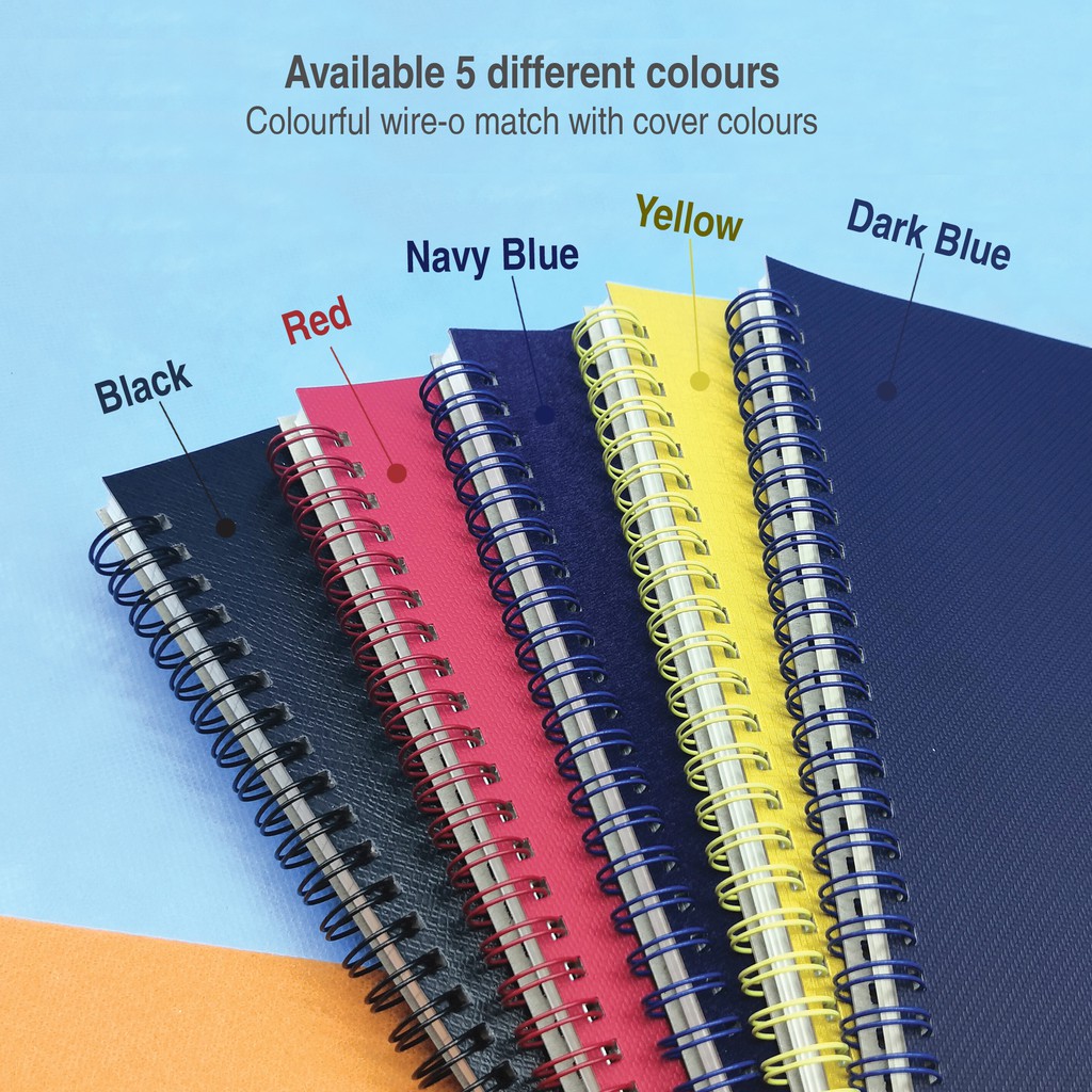 [Ready Stock]A5 Color Spiral Wire O 100pages Hardcover Blank Grid Dots