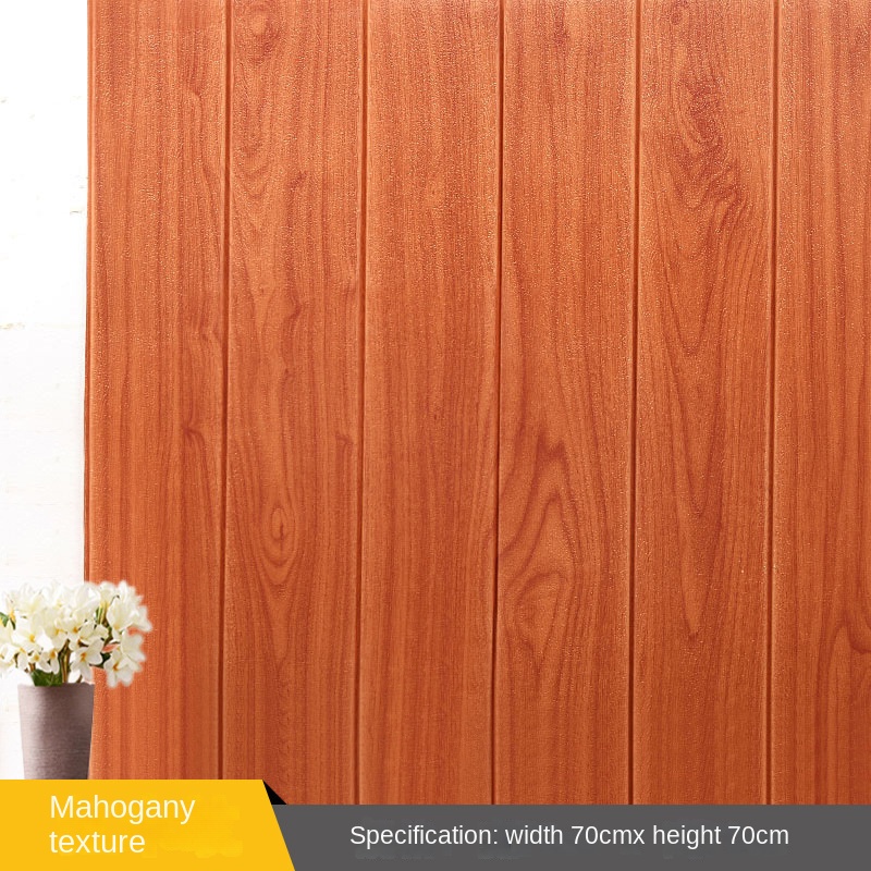 Wallpaper selfadhesive 3d solid wood grain bedroom warm living room