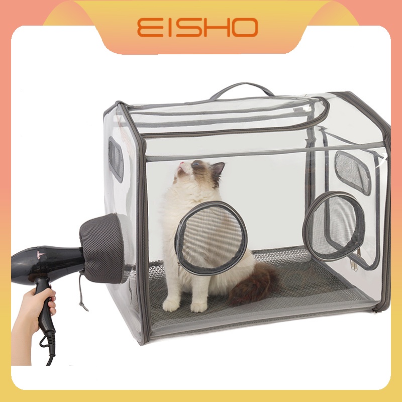 Dog Drying Bag Foldable PVC Pet Hair Dryer Box Cat Drying Case Pocket Puppy Kitten Bathing Dryer