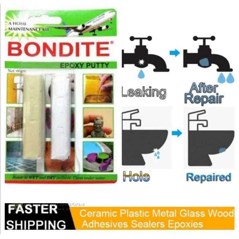 Bondite Epoxy Putty Adhesive filling repair crack seal crack tile