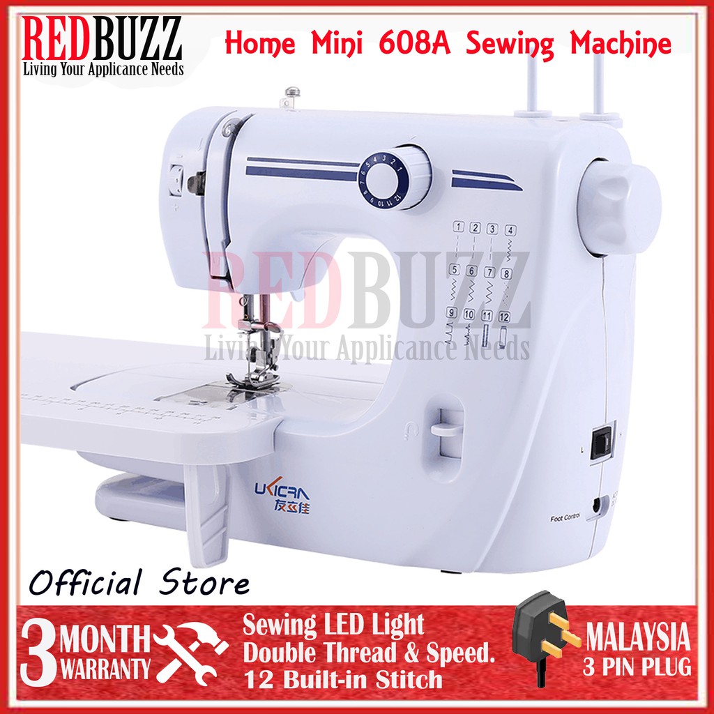 REDBUZZ Sewing Machine FHSM 608A Pro Upgraded 12 Sewing Portable Mini