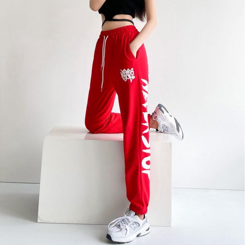 Summer New Women's Loose Casual High Waist Sports Loose Leggings Dance Pants Shopee Malaysia