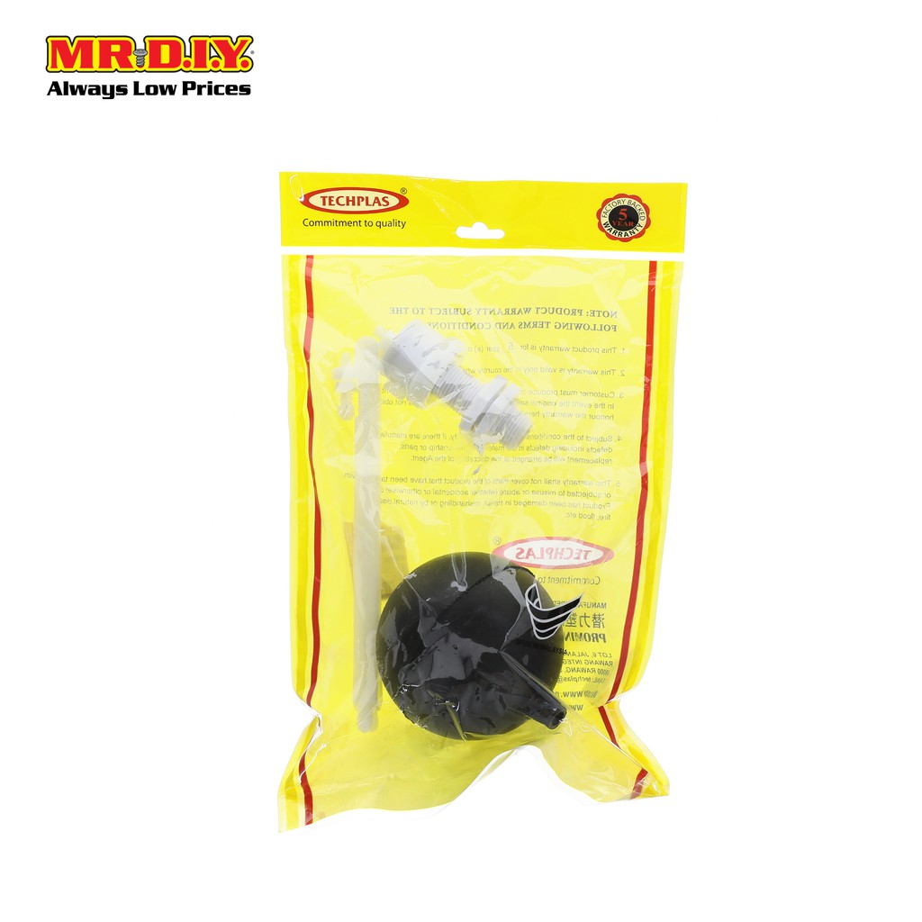 TECHPLAS 1 Set Toilet Float Ball Valve With PVC Arm Shopee Malaysia