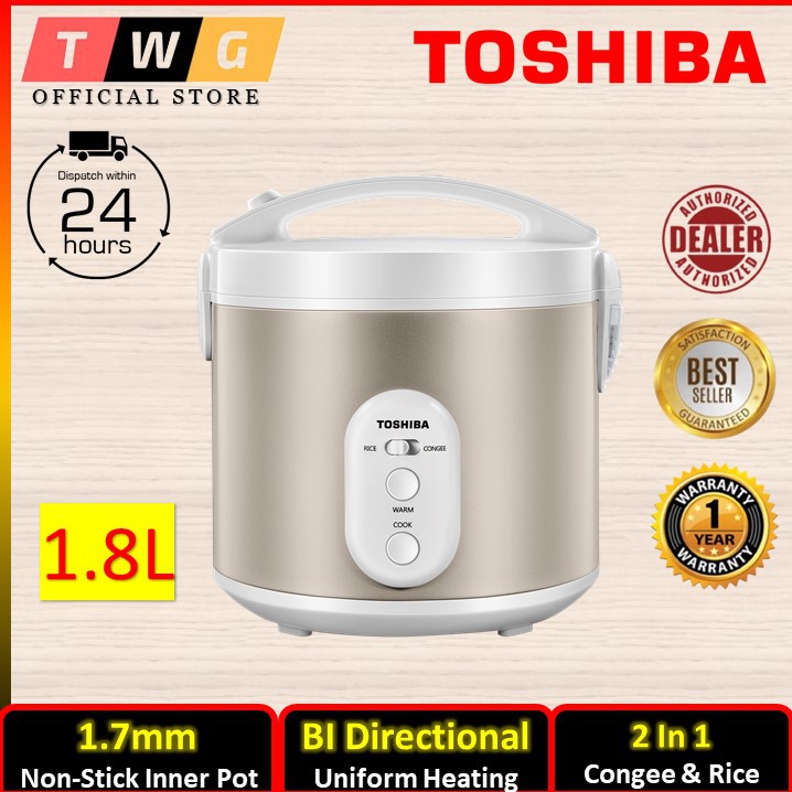 Toshiba Rice Cooker 1.8L JAR RICE COOKER WITH CONGEE FUNCTION RC