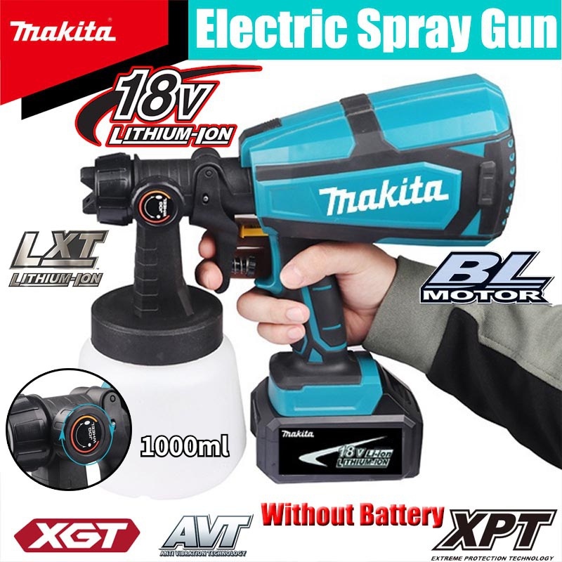 New Makita Electric Brushless Airless Paint Sprayer 1000ML 8000W