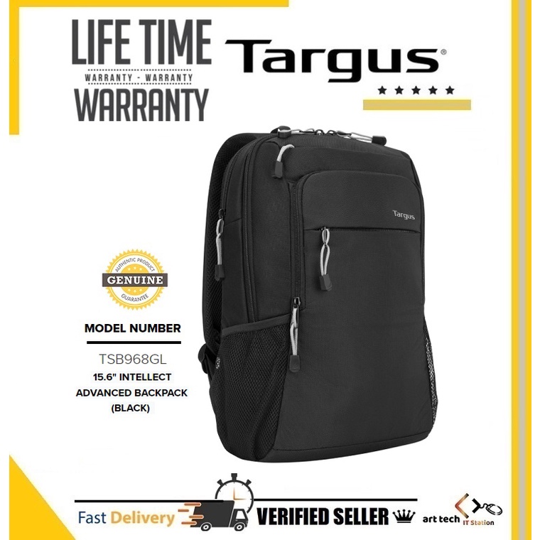 TSB968GL Targus Intellect Advanced 15.6Inch Laptop Backpack Black