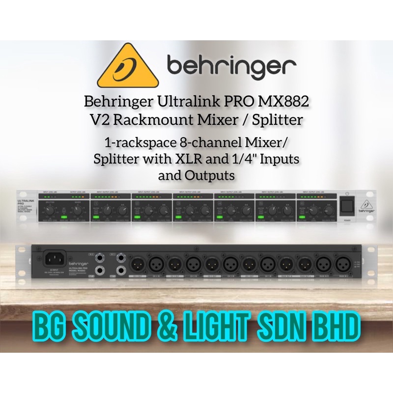 Behringer MX882 v2 UltraFlexible 8Channel Splitter/Mixer Shopee
