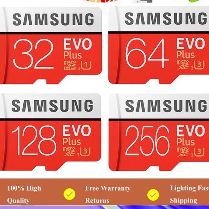 Samsung Evo Plus Memory Card 8GB/16GB/32GB/64GB/128GB/256GB/512GB Micro