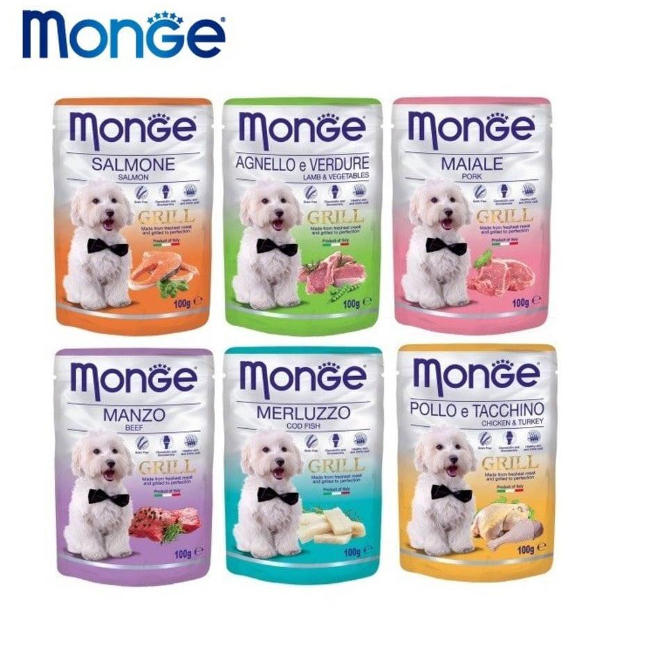 Monge Grill 100g Wet Dog Food (6 Flavours) Shopee Malaysia