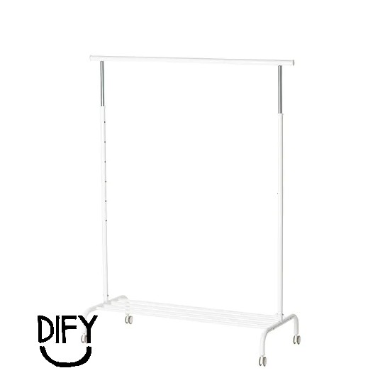 RIGGA Clothes rack, white 100 GENUINE Shopee Malaysia